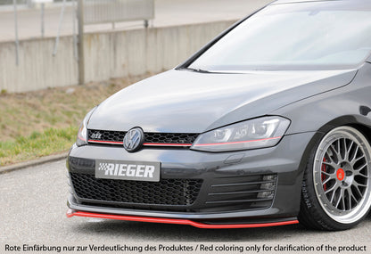 VW Golf 7 GTD Rieger Spoilerschwert nur für GTI / GTD für orig. Frontschürze für orig. Frontschürze, ABS, 
inkl. Montagezubehör, ABE