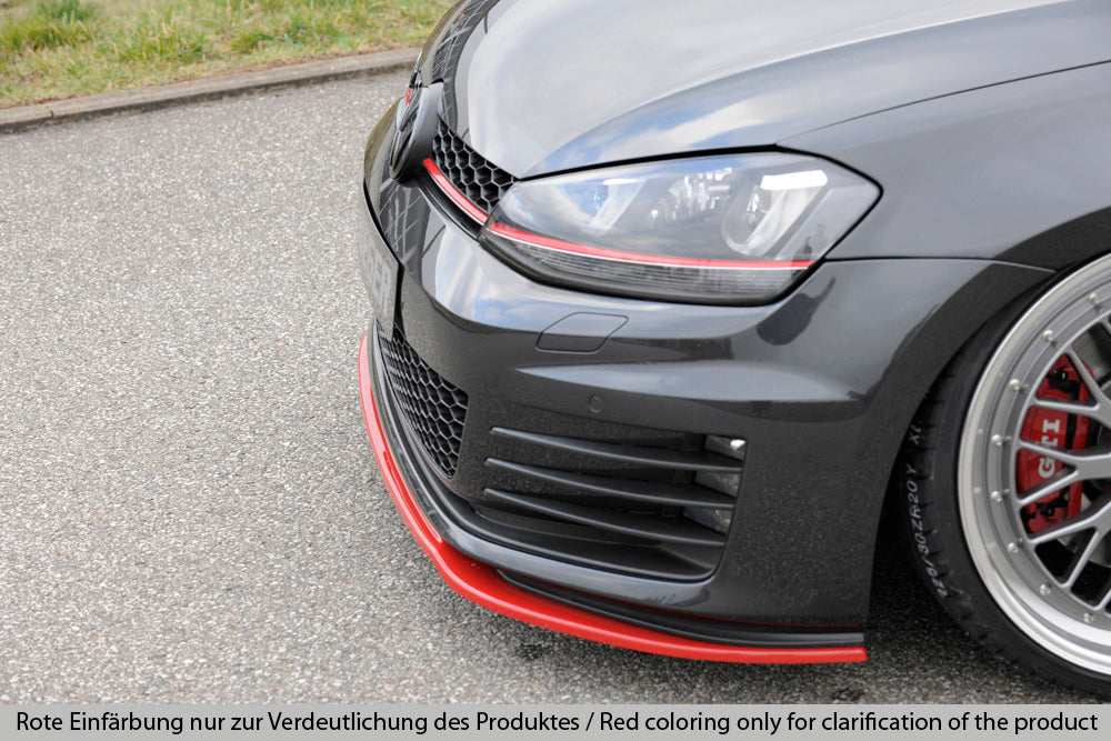 VW Golf 7 GTD Rieger Spoilerschwert nur für GTI / GTD für orig. Frontschürze für orig. Frontschürze, ABS, 
inkl. Montagezubehör, ABE