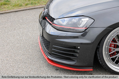 VW Golf 7 GTD Rieger Spoilerschwert nur für GTI / GTD für orig. Frontschürze für orig. Frontschürze, ABS, 
inkl. Montagezubehör, ABE