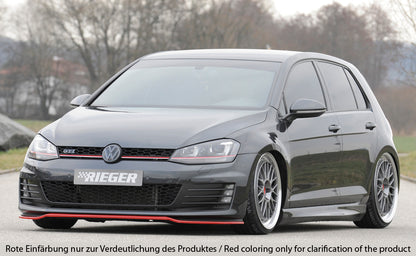 VW Golf 7 GTD Rieger Spoilerschwert nur für GTI / GTD für orig. Frontschürze für orig. Frontschürze, ABS, 
inkl. Montagezubehör, ABE