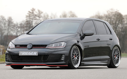 VW Golf 7 GTD Rieger Spoilerschwert nur für GTI / GTD für orig. Frontschürze für orig. Frontschürze, ABS, 
inkl. Montagezubehör, ABE