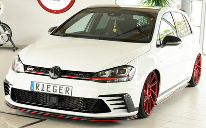 VW Golf 7 GTI Clubsport Rieger Spoilerschwert nur für GTI Clubsport für orig. Frontschürze für orig. Frontschürze, ABS, 
inkl. Montagezubehör, ABE