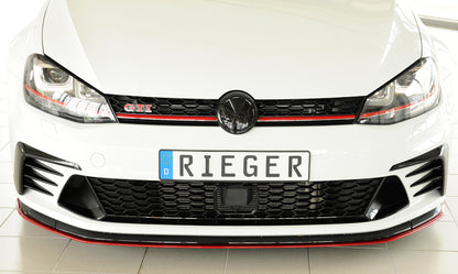 VW Golf 7 GTI Clubsport Rieger Spoilerschwert nur für GTI Clubsport für orig. Frontschürze für orig. Frontschürze, ABS, 
inkl. Montagezubehör, ABE