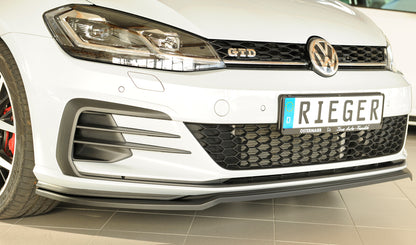VW Golf 7 GTD Rieger Spoilerschwert nur für GTI / GTD / GTE für orig. Frontschürze für orig. Frontschürze, ABS, 
inkl. Montagezubehör, ABE