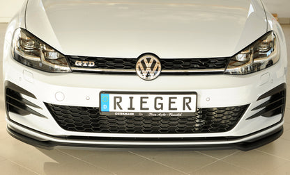 VW Golf 7 GTD Rieger Spoilerschwert nur für GTI / GTD / GTE für orig. Frontschürze für orig. Frontschürze, ABS, 
inkl. Montagezubehör, ABE