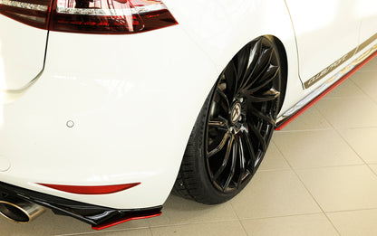 VW Golf 7 GTD Rieger Heckschürzenansatz seitlich links nur für Rieger Heckeinsatz links, für Rieger Heckeinsatz, ABS, 
inkl. Montagezubehör, Gutachten