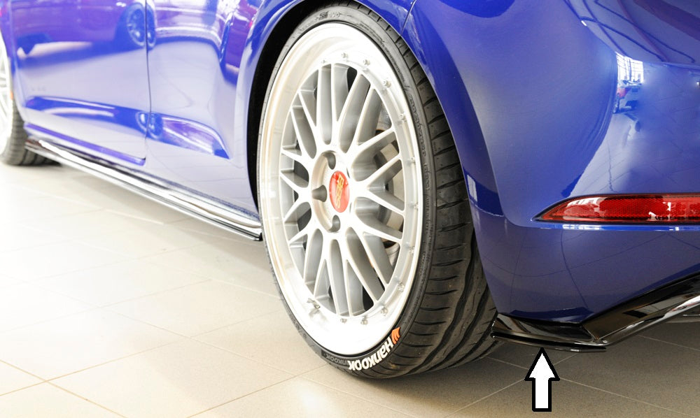 VW Golf 7 GTI Rieger Heckschürzenansatz seitlich rechts nur für orig. Heckeinsatz rechts, für orig. Heckeinsatz, ABS, für Fzg. mit R-Line Exterieur, 
inkl. Montagezubehör, Gutachten