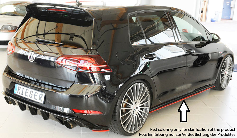 VW Golf 7 GTD Rieger Seitenschwelleransatz für orig. GTI-/GTD-/GTE-Seitenschweller rechts, für orig. Seitenschweller, ABS, 
inkl. Montagezubehör, Gutachten