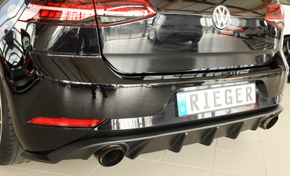 VW Golf 7 GTI Rieger Heckeinsatz  für orig. Endrohr li. u. re., ABS, 
inkl. Montagezubehör, Gutachten