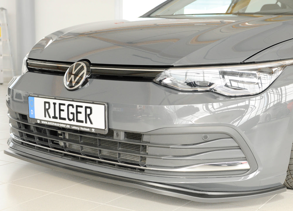 VW Golf 8 Rieger Spoilerschwert für orig. Frontschürze für orig. Frontschürze, ABS, 
inkl. Montagezubehör, ABE