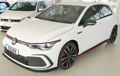 VW Golf 8 GTD Rieger Spoilerschwert nur für GTI / GTD / GTE für orig. Frontschürze, ABS, 
inkl. Montagezubehör, ABE