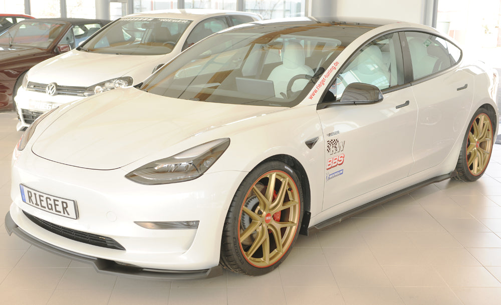 Tesla Model 3  (003) Rieger Spoilerschwert für orig. Frontschürze, ABS, 
inkl. Montagezubehör, ABE