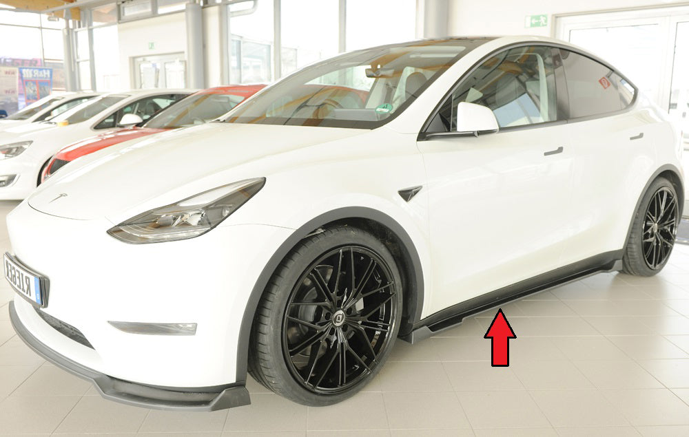 Tesla Model Y  (003) Rieger Seitenschwelleransatz links, für orig. Seitenschweller, ABS, 
inkl. Montagezubehör, Gutachten