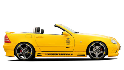 Mercedes SLK (R170) Rieger Seitenschweller  rechts, mit Schacht und 2 Ausschnitten, ABS, 
inkl. Alugitter, Gutachten, Montagezubehör