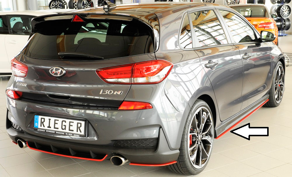 Hyundai i30 N  (PDE) Rieger Seitenschwelleransatz nur für orig. N-Schweller links, für orig. Seitenschweller, ABS, 
inkl. Montagezubehör, Gutachten