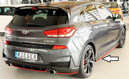Hyundai i30 N  (PDE) Rieger Seitenschwelleransatz nur für orig. N-Schweller links, für orig. Seitenschweller, ABS, 
inkl. Montagezubehör, Gutachten