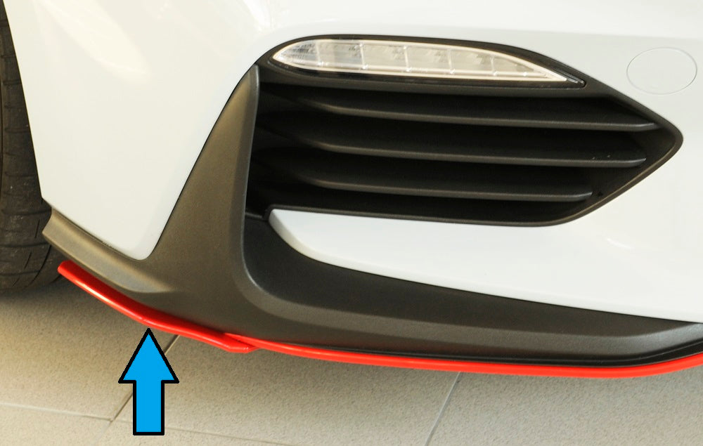 Hyundai i30 N  (PDE) Rieger Spoilerschwert seitlich rechts für orig. N-Frontschürze rechts, ABS, 
inkl. Montagezubehör, Gutachten