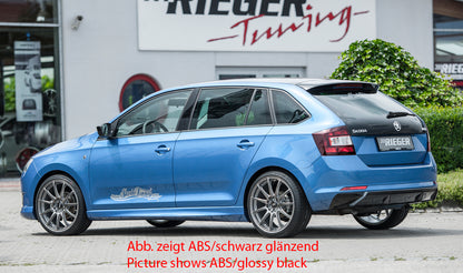 Skoda Rapid (NH) Rieger Heckeinsatz  für orig. Endschalldämpfer, ABS, für Fzg. mit Anhängekupplung, 
inkl. Montagezubehör, Gutachten