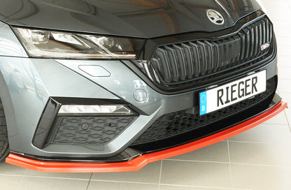 Skoda Octavia RS (NX) Rieger Spoilerschwert für orig. Frontschürze, ABS, 
inkl. Montagezubehör, ABE