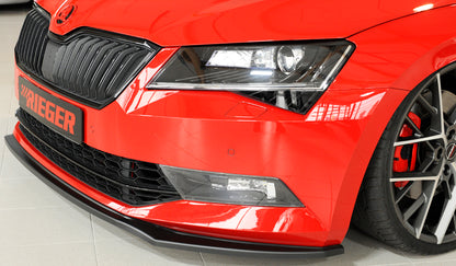 Skoda Superb III (3T/3V) Rieger Spoilerschwert für orig. Frontschürze für orig. Frontschürze, ABS, 
inkl. Montagezubehör, ABE
