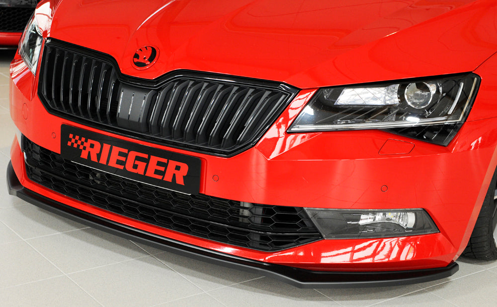 Skoda Superb III (3T/3V) Rieger Spoilerschwert für orig. Frontschürze für orig. Frontschürze, ABS, 
inkl. Montagezubehör, ABE