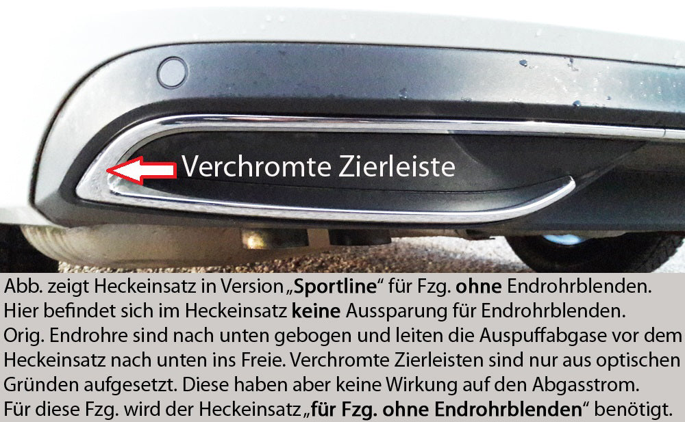 Skoda Superb III (3T/3V) Rieger Heckeinsatz ohne Aussparung für Endrohrblenden ABS, für Fzg. mit Anhängekupplung, Einparkhilfe (PDC), 
inkl. Montagezubehör, Gutachten