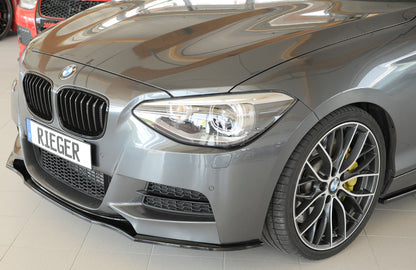 BMW 1er F20  (1K4) Rieger Spoilerschwert für orig. M-Paket-Frontschürze gerade Version, für orig. Frontschürze, ABS, schwarz glänzend, für Fzg. mit M-Technik, 
inkl. Montagezubehör, ABE