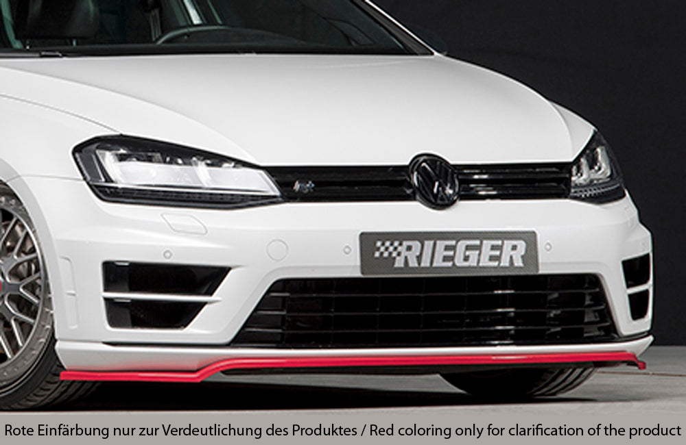 VW Golf 7 Rieger Spoilerschwert nur für R / R-Line für orig. Frontschürze ABS, schwarz glänzend, für Fzg. mit R-Line Exterieur, 
inkl. Montagezubehör, ABE
