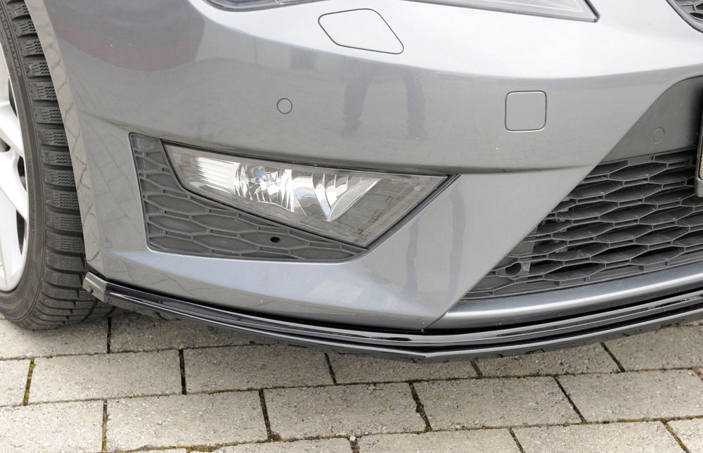 Seat Leon Cupra (5F) Rieger Spoilerschwert für orig. FR-/ Cupra-Frontschürze für orig. Frontschürze, ABS, schwarz glänzend, 
inkl. Montagezubehör, ABE