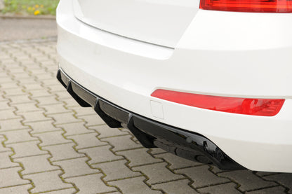 Skoda Octavia (5E) Rieger Heckeinsatz  ABS, schwarz glänzend, für Fzg. mit Einparkhilfe (PDC), Anhängekupplung, ohne Anhängekupplung, 
inkl. Montagezubehör, Gutachten