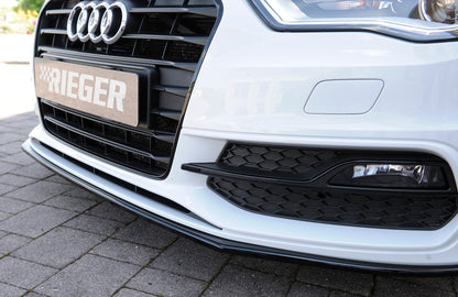 Audi A3 (8V) Rieger Spoilerschwert für orig. S-Line Frontschürze gerade Version, für orig. Frontschürze, ABS, schwarz glänzend, für Fzg. mit S-Line Exterieur, 
inkl. Montagezubehör, ABE