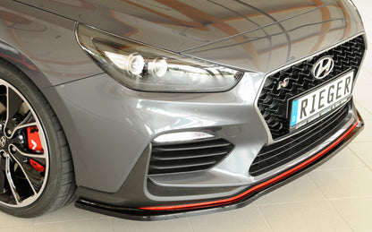 Hyundai i30 N  (PDE) Rieger Spoilerschwert für orig. N-Frontschürze für orig. Frontschürze, ABS, schwarz glänzend, 
inkl. Montagezubehör, ABE