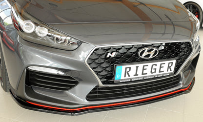 Hyundai i30 N  (PDE) Rieger Spoilerschwert für orig. N-Frontschürze für orig. Frontschürze, ABS, schwarz glänzend, 
inkl. Montagezubehör, ABE