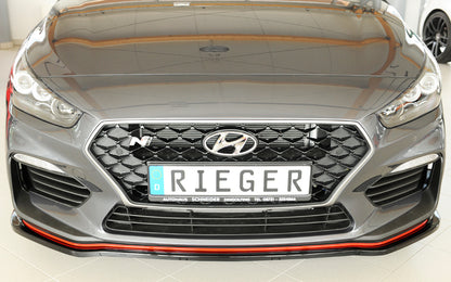 Hyundai i30 N  (PDE) Rieger Spoilerschwert für orig. N-Frontschürze für orig. Frontschürze, ABS, schwarz glänzend, 
inkl. Montagezubehör, ABE