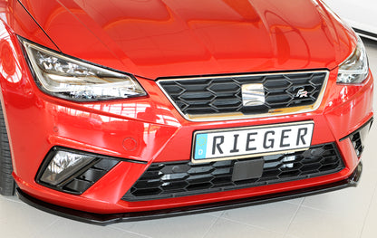 Seat Ibiza (KJ) Rieger Spoilerschwert für orig. Frontschürze für orig. Frontschürze, ABS, schwarz glänzend, 
inkl. Montagezubehör, ABE