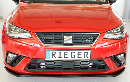 Seat Ibiza (KJ) Rieger Spoilerschwert für orig. Frontschürze für orig. Frontschürze, ABS, schwarz glänzend, 
inkl. Montagezubehör, ABE