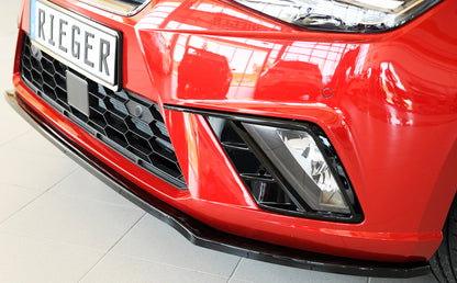 Seat Ibiza (KJ) Rieger Spoilerschwert für orig. Frontschürze für orig. Frontschürze, ABS, schwarz glänzend, 
inkl. Montagezubehör, ABE