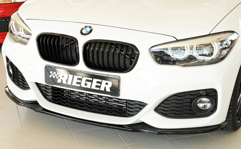 BMW 1er F20  (1K4) Rieger Spoilerschwert für orig. M-Paket-Frontschürze für orig. Frontschürze, ABS, schwarz glänzend, für Fzg. mit M-Technik, 
inkl. Montagezubehör, ABE