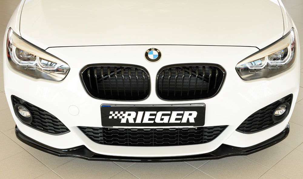 BMW 1er F20  (1K4) Rieger Spoilerschwert für orig. M-Paket-Frontschürze für orig. Frontschürze, ABS, schwarz glänzend, für Fzg. mit M-Technik, 
inkl. Montagezubehör, ABE