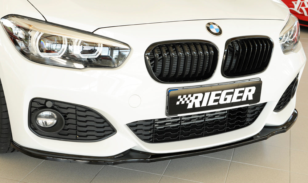 BMW 1er F20  (1K4) Rieger Spoilerschwert für orig. M-Paket-Frontschürze für orig. Frontschürze, ABS, schwarz glänzend, für Fzg. mit M-Technik, 
inkl. Montagezubehör, ABE