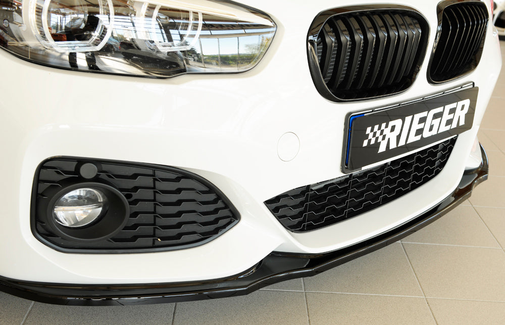 BMW 1er F20  (1K4) Rieger Spoilerschwert für orig. M-Paket-Frontschürze für orig. Frontschürze, ABS, schwarz glänzend, für Fzg. mit M-Technik, 
inkl. Montagezubehör, ABE