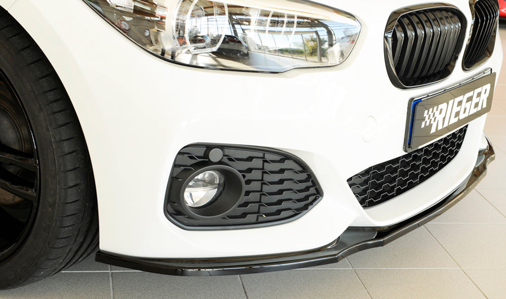 BMW 1er F20  (1K4) Rieger Spoilerschwert für orig. M-Paket-Frontschürze für orig. Frontschürze, ABS, schwarz glänzend, für Fzg. mit M-Technik, 
inkl. Montagezubehör, ABE