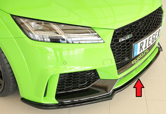 Audi TT RS (8J/8J1-FV/8S) Rieger Spoilerschwert für orig. TT-RS Frontschürze für orig. Frontschürze, ABS, schwarz glänzend, 
inkl. Montagezubehör, ABE