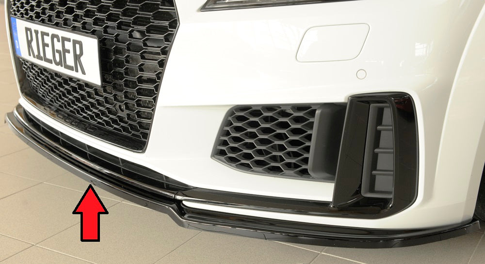 Audi TT (8J-FV/8S) Rieger Spoilerschwert für orig. S-Line-Frontschürze für orig. Frontschürze, ABS, schwarz glänzend, für Fzg. mit S-Line Exterieur, 
inkl. Montagezubehör, ABE