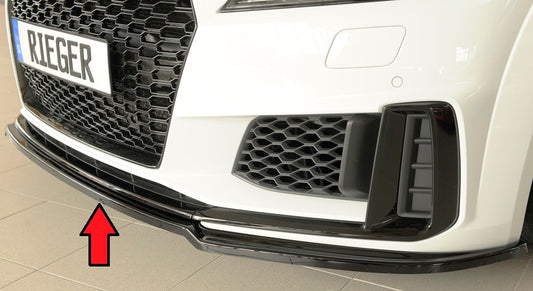 Audi TT (8J-FV/8S) Rieger Spoilerschwert für orig. S-Line-Frontschürze für orig. Frontschürze, ABS, schwarz glänzend, für Fzg. mit S-Line Exterieur, 
inkl. Montagezubehör, ABE