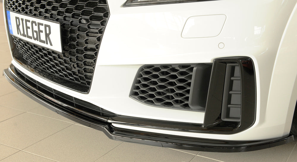 Audi TT (8J-FV/8S) Rieger Spoilerschwert für orig. S-Line-Frontschürze für orig. Frontschürze, ABS, schwarz glänzend, für Fzg. mit S-Line Exterieur, 
inkl. Montagezubehör, ABE