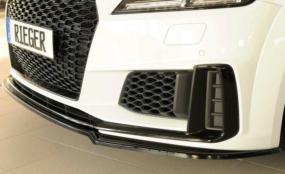Audi TT (8J-FV/8S) Rieger Spoilerschwert für orig. S-Line-Frontschürze für orig. Frontschürze, ABS, schwarz glänzend, für Fzg. mit S-Line Exterieur, 
inkl. Montagezubehör, ABE