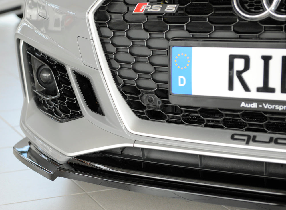 Audi RS5 (B9/F5) Rieger Spoilerschwert für orig. RS5-Frontschürze für orig. Frontschürze, ABS, schwarz glänzend, 
inkl. Montagezubehör, ABE