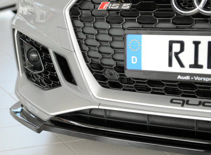 Audi RS5 (B9/F5) Rieger Spoilerschwert für orig. RS5-Frontschürze für orig. Frontschürze, ABS, schwarz glänzend, 
inkl. Montagezubehör, ABE