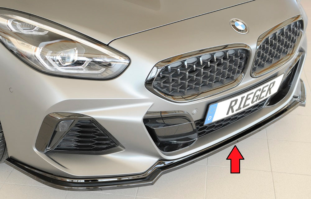 BMW Z4 (G4Z/G29) Rieger Spoilerschwert für orig. M-Sport-Paket-Frontschürze für orig. Frontschürze, ABS, schwarz glänzend, für Fzg. mit M-Sport-Paket, 
inkl. Montagezubehör, ABE